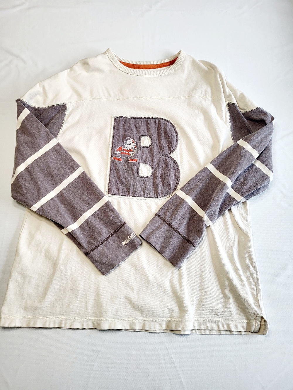 Cleveland Browns Mitchell & Ness Throwback Vintage Style Longsleeve Shirt 2XL